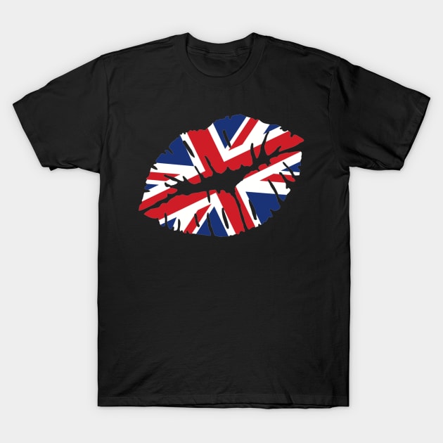 Great Britain flag kiss T-Shirt by Designzz